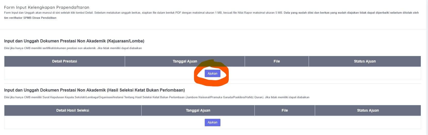 jalur prestasi non akademik
