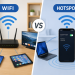 Ilustrasi perbedaan WiFi dan hotspot