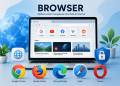 Ilustrasi apa itu browser untuk mengakses internet