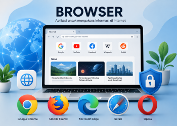 Ilustrasi apa itu browser untuk mengakses internet