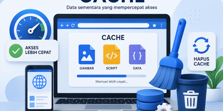 Ilustrasi apa itu cache pada browser dan perangkat
