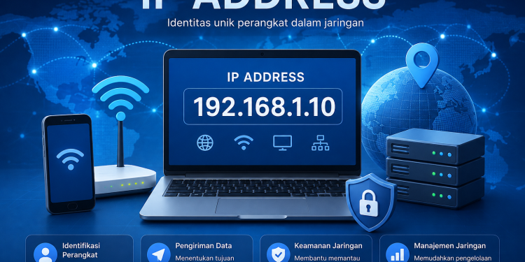 Ilustrasi apa itu IP address dalam jaringan internet