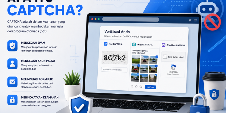 Ilustrasi apa itu CAPTCHA untuk keamanan website