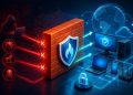 Ilustrasi firewall untuk melindungi komputer dan jaringan