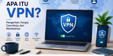 Ilustrasi apa itu VPN untuk keamanan dan privasi internet