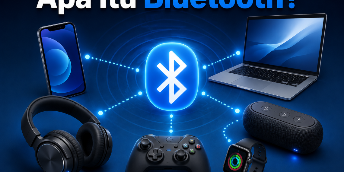 Ilustrasi apa itu Bluetooth dan koneksi perangkat nirkabel